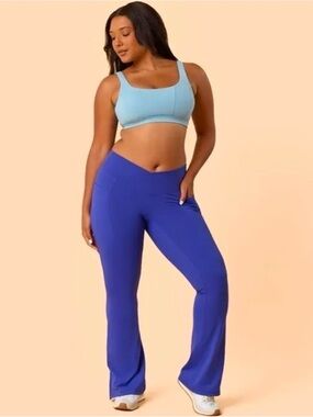 Blogilates Women's Crisscross High-Rise Flared Leggings 1X